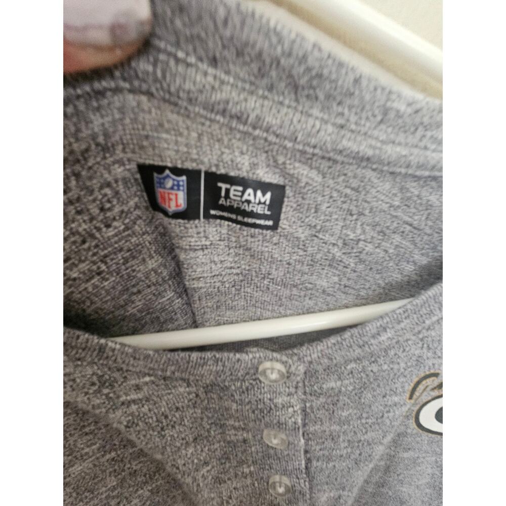 NFL Team Apparel Green Bay Packers Gray Sleep Shirt Women’s XL - Picture 3 of 4